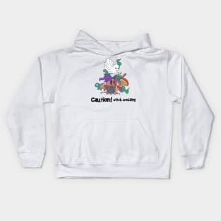 Caution witch crossing Kids Hoodie